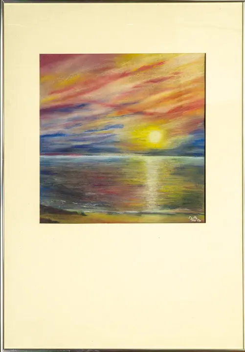 Gemälde: Misdroy (Miedzyzdroje) - Am Strand