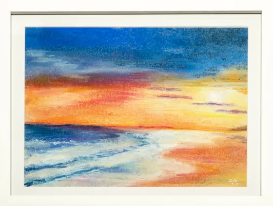 Gemälde: Misdroy (Miedzyzdroje) - Am Strand